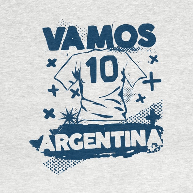 Vintage Argentinian Football // Retro Grunge Argentina Soccer by SLAG_Creative